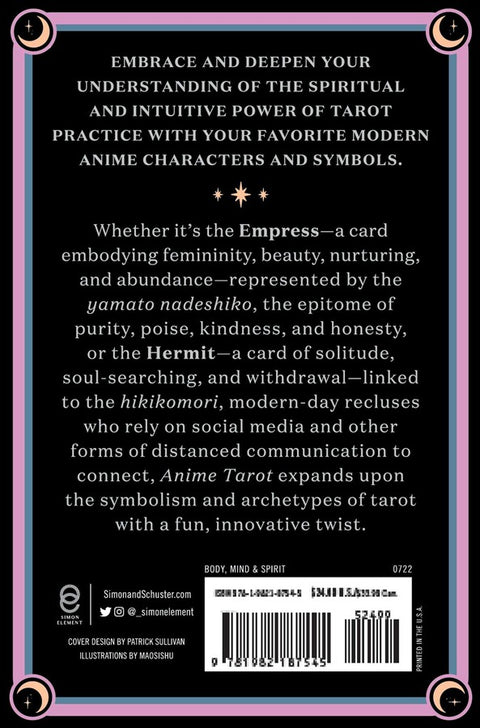 Anime Tarot Deck 78 Cards & Guidebook Simon Element Natasha Yglesias