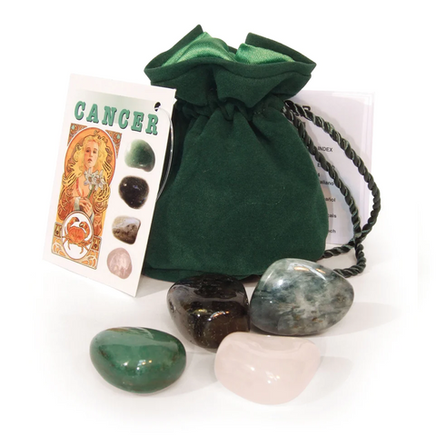 Cancer Zodiac Crystal Talisman Set Cat Eye Quartz by Lo Scarabeo