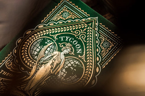 Green Tycoon Theory 11 Premium Playing Cards Deck Magic Tricks Gold Sealed