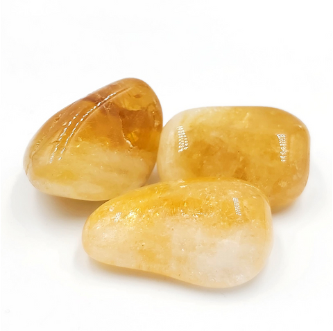 24 Tumble Stones - Citrine Quartz A Grade Gemstones Talisman Ancient Wisdom NEW