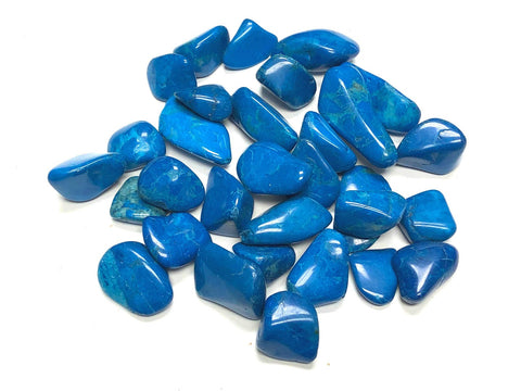 24 Medium Tumble Stones - Blue Howlite Gemstones Amulet Ancient Wisdom NEW