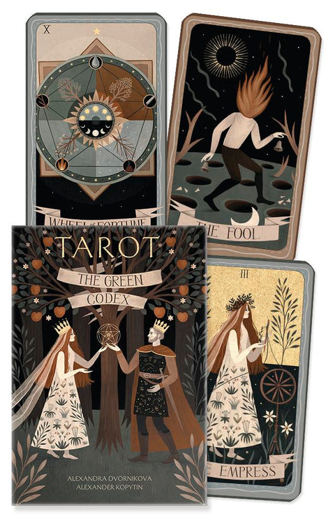 Green Codex Tarot Deck & Guidebook Set 78 Cards Eco Nature Lo Scarabeo