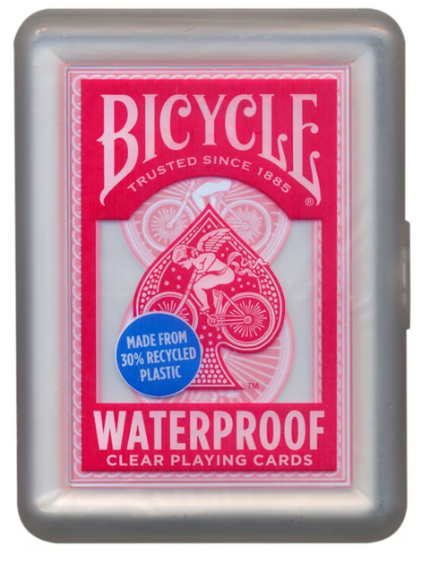 Bicycle Waterproof Clear Playing Cards Deck Red