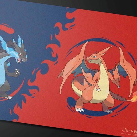Mega Charizard X and Mega Charizard Y Playmat Ultra Pro