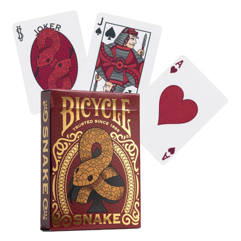 Bicycle Snake Playing Cards Deck Red Gold Poker Magic Sealed USA