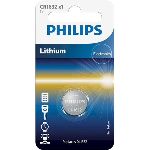 1x Philips CR1632 Lithium Coin Cell Battery 3V Button Battery