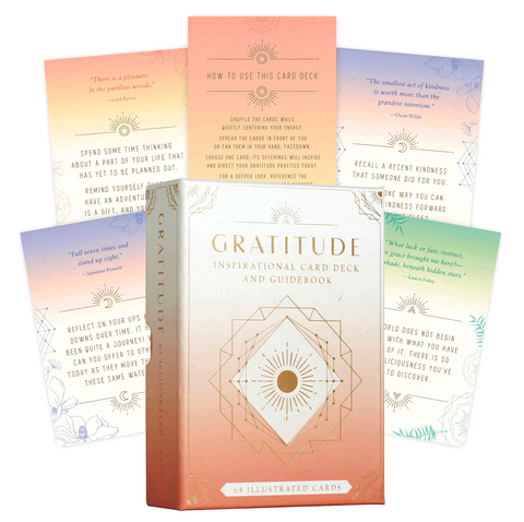 Gratitude Inspirational Card Deck & Guidebook Insight Editions By C. Scholl