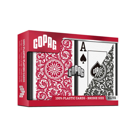 Copag Elite Bridge Size Playing Cards Double Deck Jumbo Index Red/Black 023-7
