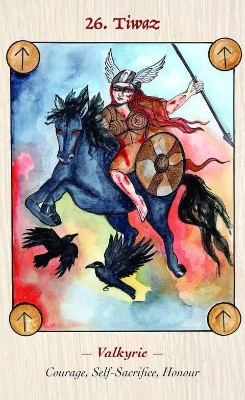 Norse Goddess Rune Oracle Cards Deck And Guidebook Feminine Blue Angel