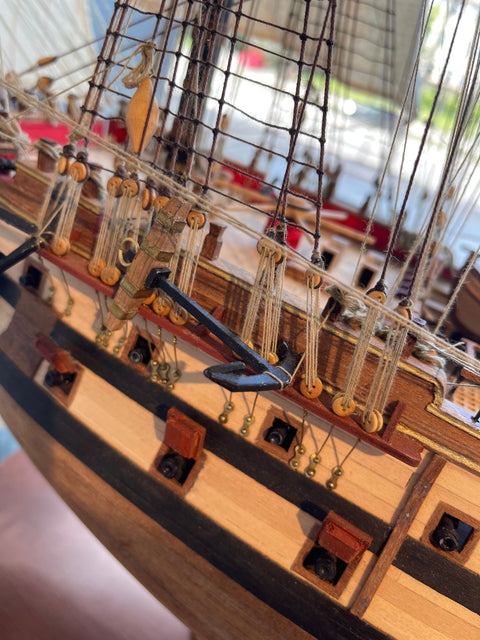 San Ildefonso Wooden Ship Model 125cm (50in) Handcrafted Display
