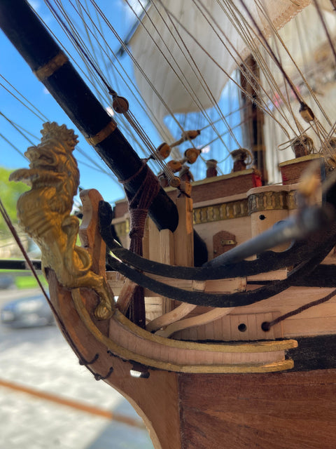 San Ildefonso Wooden Ship Model 125cm (50in) Handcrafted Display