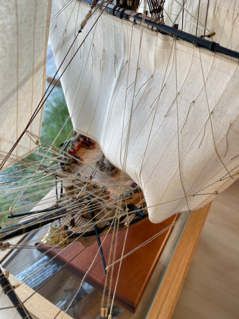 San Ildefonso Wooden Ship Model 125cm (50in) Handcrafted Display