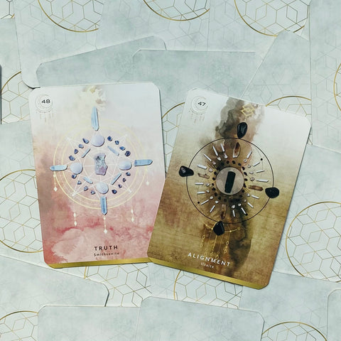 Crystal Grid Oracle Cards Deck Deluxe Edition Rockpool Publishing  With Bag