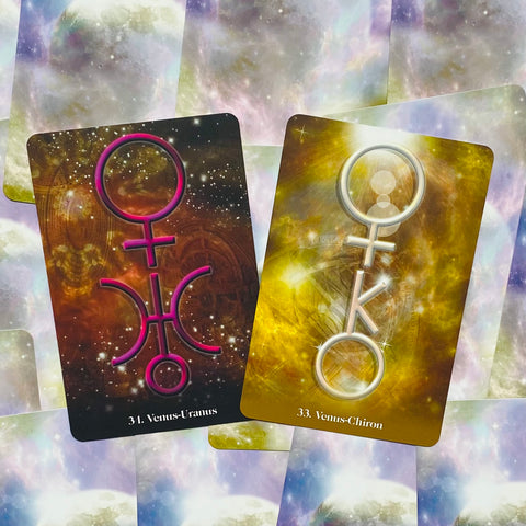 Astrology Oracle Cards Deck & Guidebook Blue Angel Messages From Sars With Bag