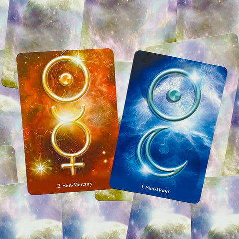 Astrology Oracle Cards Deck & Guidebook Blue Angel Messages From Sars With Bag