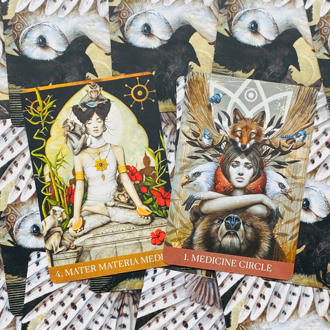 Medicine Heart Oracle Cards Deck & Guidebook Blue Angel  With Bag
