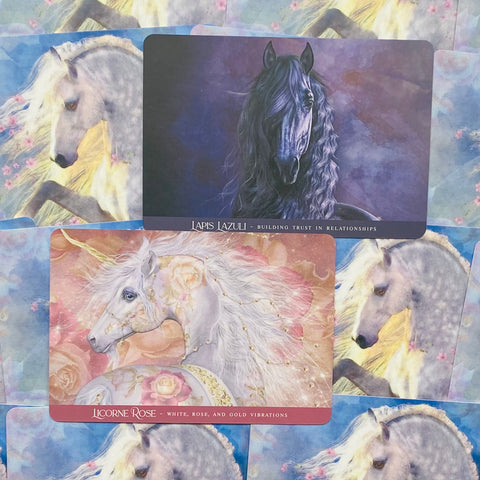 Oracle Of The Sacred Horse Cards Deck & Guidebook Blue Angel  With Bag