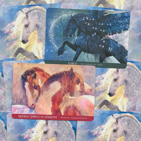 Oracle Of The Sacred Horse Cards Deck & Guidebook Blue Angel  With Bag