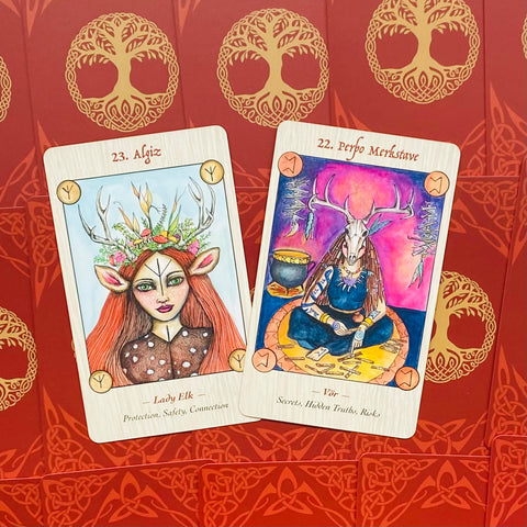 Norse Goddess Rune Oracle Cards Deck And Guidebook Feminine Blue Angel