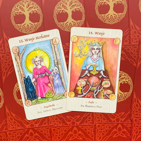 Norse Goddess Rune Oracle Cards Deck And Guidebook Feminine Blue Angel