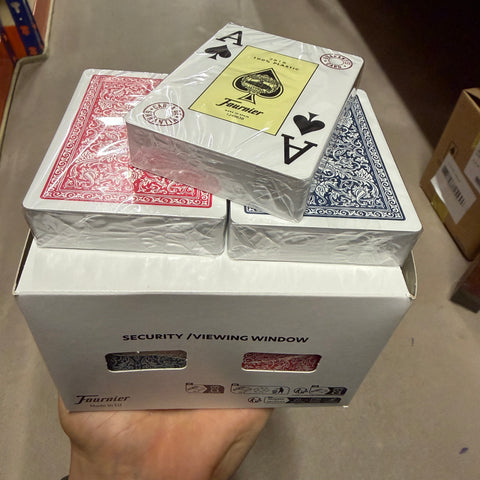 12x Bulk Fournier 2818 Plastic Poker Playing Cards Decks Jumbo Red/Blue