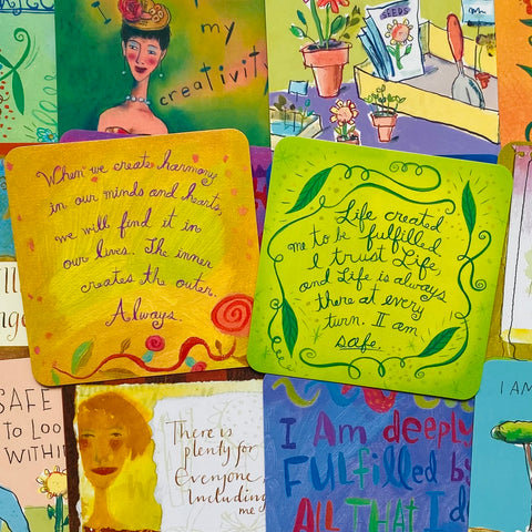 Affirmation Cards Deck – Power Thought Oracle With Bag