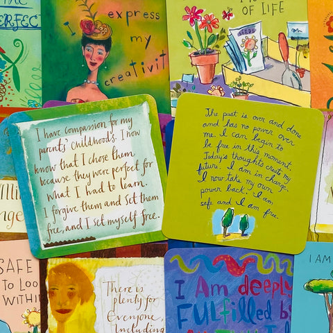 Affirmation Cards Deck – Power Thought Oracle With Bag