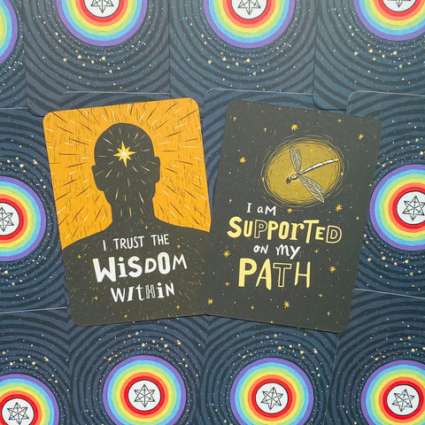 Oracle Card Deck Raise Your Vibration + Guidebook for Healing With Bag