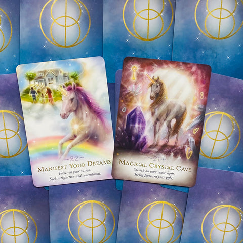 Magic of Unicorns Oracle Deck – Spiritual Unicorn Guidance Set With Bag