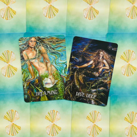 Messages From The Mermaids Inspirational Wisdom Cards Deck Oracle With Bag