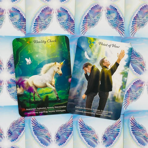 Angels & Auras Oracle Card Tarot‑Style Deck with Guide