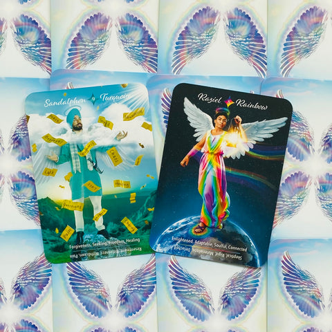 Angels & Auras Oracle Card Tarot‑Style Deck with Guide