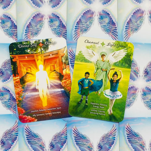 Angels & Auras Oracle Card Tarot‑Style Deck with Guide