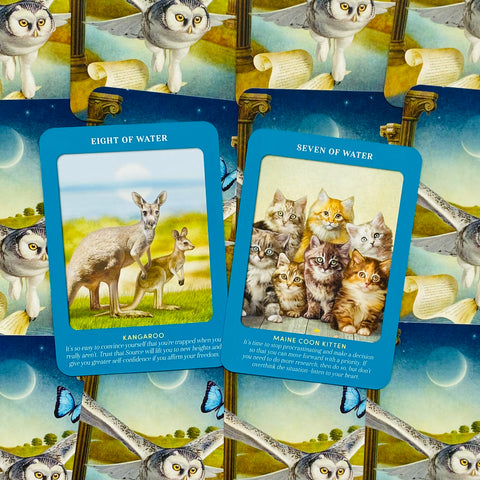 Animal Guides Tarot Cards Deck R. Valentine Divination With Bag