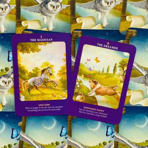 Animal Guides Tarot Cards Deck R. Valentine Divination With Bag