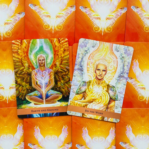 The Angel Guide Oracle Cards Deck With Guidebook  By Kyle Gray