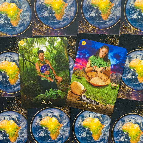 Black Goddess Within Oracle  Card Deck – Real Women Goddesses With Bag