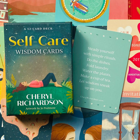 Self-Care Wisdom Cards Oracle Cards Deck  By Cheryl Richardson With Bag