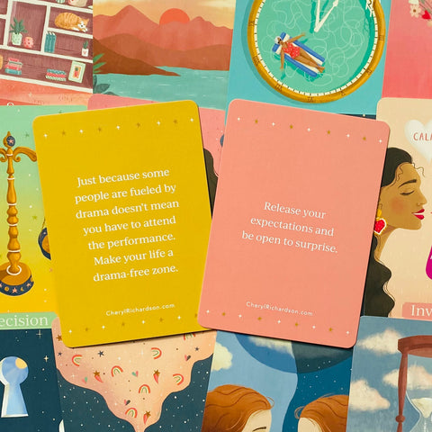 Self-Care Wisdom Cards Oracle Cards Deck  By Cheryl Richardson With Bag