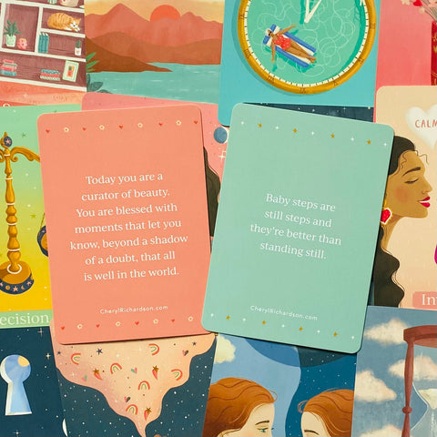 Self-Care Wisdom Cards Oracle Cards Deck  By Cheryl Richardson With Bag