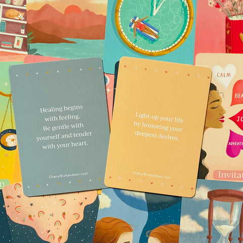 Self-Care Wisdom Cards Oracle Cards Deck  By Cheryl Richardson With Bag