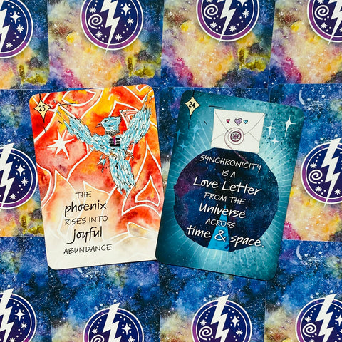 The Cosmic Mystical Messages Journey Oracle Cards Deck & Guidebook With Bag