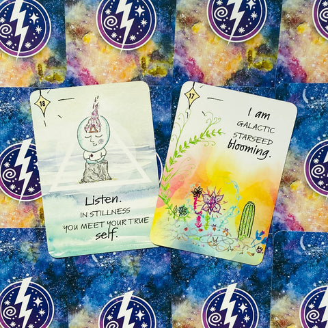The Cosmic Mystical Messages Journey Oracle Cards Deck & Guidebook With Bag