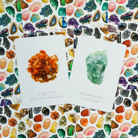 Daily Crystal Inspiration Oracle Cards Deck By Health Wealth Balance