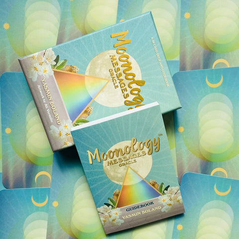 Moonology Messages Oracle Cards Deck & Guidebook By Yasmin Boland