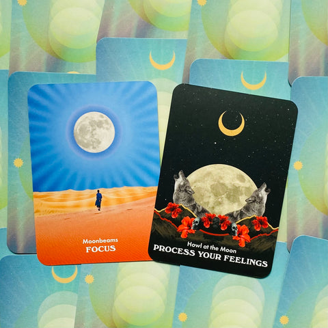 Moonology Messages Oracle Cards Deck & Guidebook By Yasmin Boland