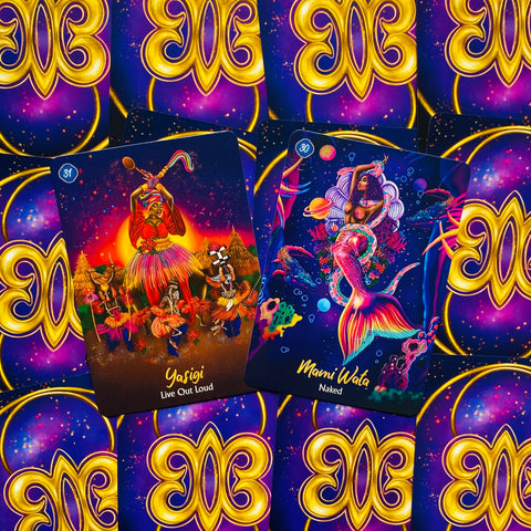 African Goddess Rising Oracle Cards Deck & Guidebook Abiola Abrams With Bag