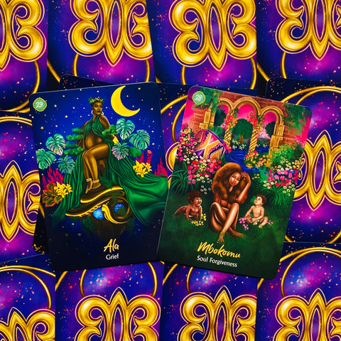 African Goddess Rising Oracle Cards Deck & Guidebook Abiola Abrams With Bag