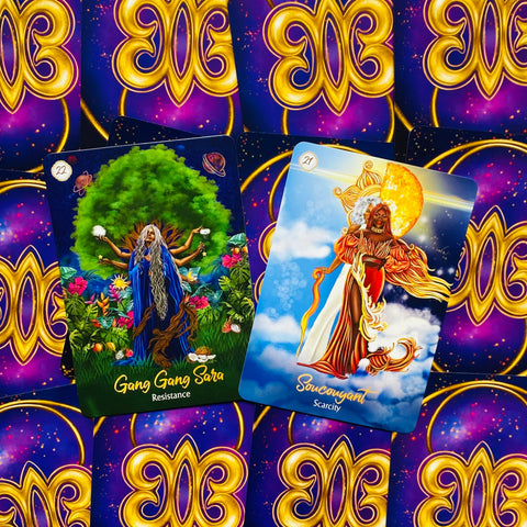 African Goddess Rising Oracle Cards Deck & Guidebook Abiola Abrams With Bag