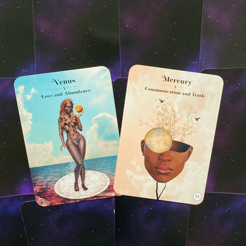 Black Moon Lilith Cosmic Alchemy Oracle Cards Deck  By Adama Sesay With Bag